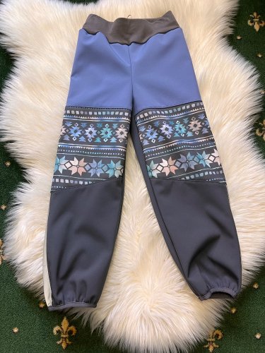 Softshellové kalhoty  vel 122 modré