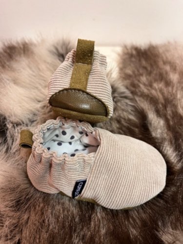 Dětské capáčky s koženou podrážkou