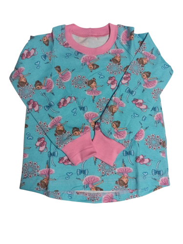 Dívčí tričko dlouhý ruk. vel. 80 až 158 - Velikost : 146