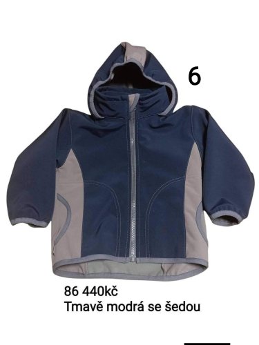 Modrá softshellová bunda vel. 86