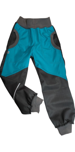 Softshellové kalhoty  vel 104 - Barva: Modrá