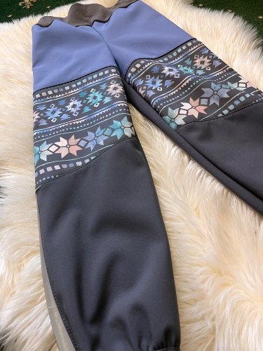 Softshellové kalhoty  vel 122 modré