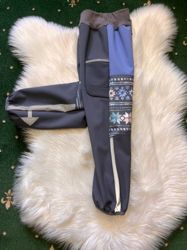 Softshellové kalhoty  vel 122 modré