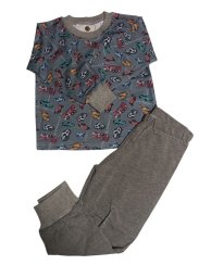 Pyžamo vzor s dopravními prostředky