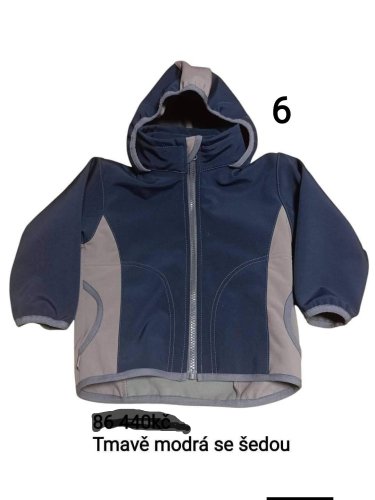 Modrá softshellová bunda vel. 86